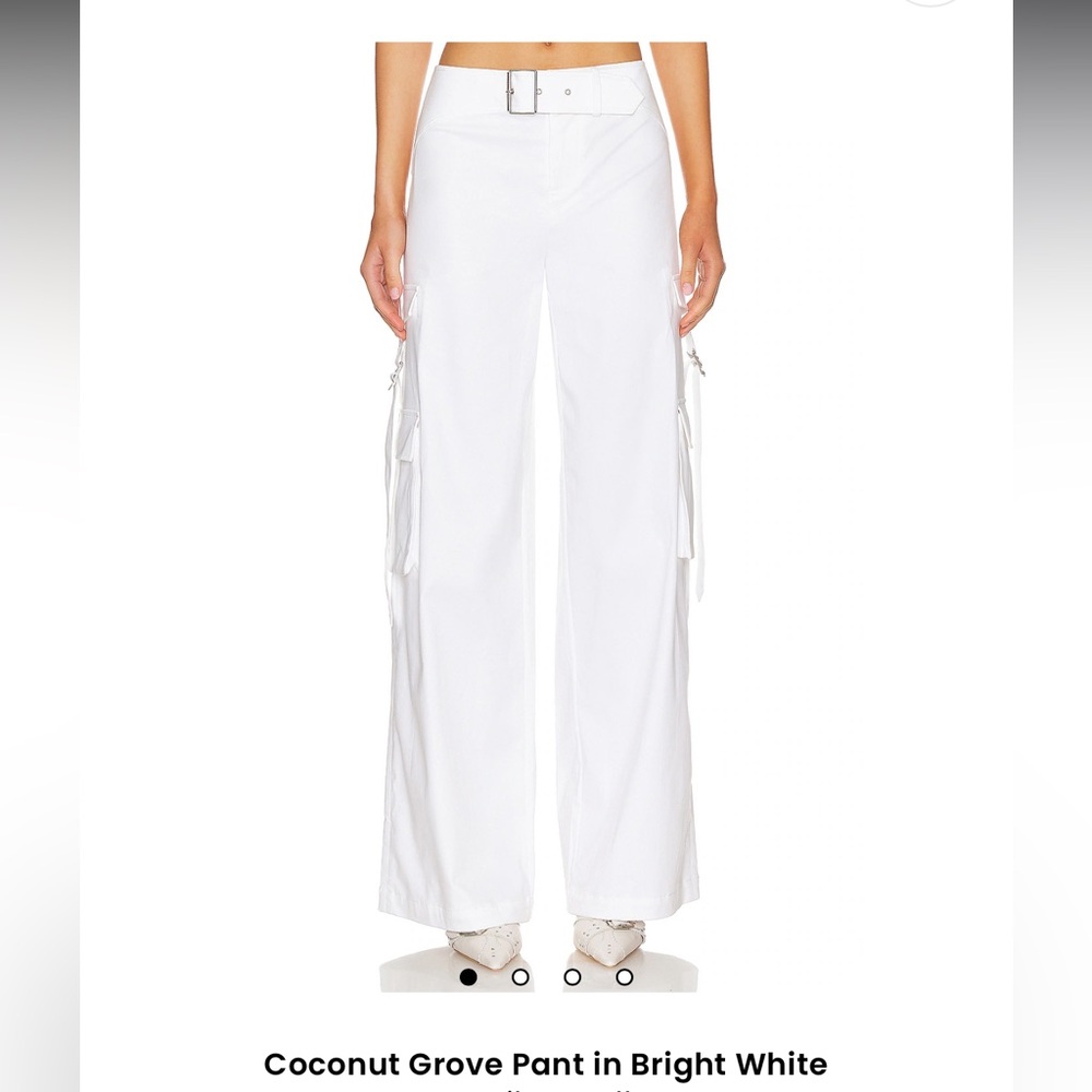 Camila Coelho Bright White Cargo Pants